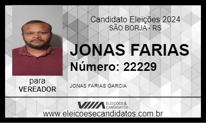 Candidato JONAS FARIAS 2024 - SÃO BORJA - Eleições