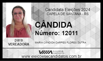 Candidato CÂNDIDA 2024 - CAPELA DE SANTANA - Eleições