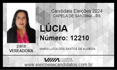 Candidato LÚCIA 2024 - CAPELA DE SANTANA - Eleições