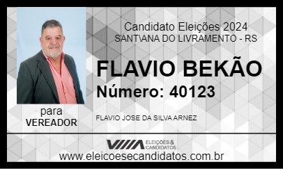 Candidato FLAVIO BEKÃO 2024 - SANT\ANA DO LIVRAMENTO - Eleições