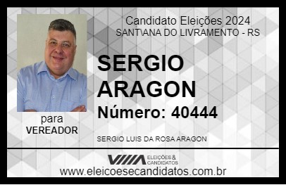 Candidato SERGIO ARAGON 2024 - SANT\ANA DO LIVRAMENTO - Eleições