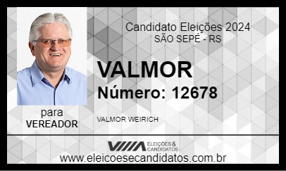 Candidato VALMOR 2024 - SÃO SEPÉ - Eleições