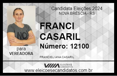 Candidato FRANCI CASARIL 2024 - NOVA BRÉSCIA - Eleições