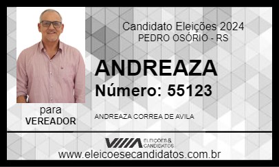 Candidato ANDREAZA 2024 - PEDRO OSÓRIO - Eleições