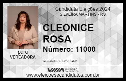 Candidato CLEONICE ROSA 2024 - SILVEIRA MARTINS - Eleições