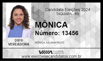 Candidato MÔNICA 2024 - TAQUARA - Eleições