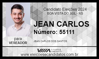 Candidato JEAN CARLOS 2024 - BOA VISTA DO SUL - Eleições