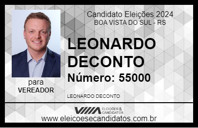 Candidato LEONARDO DECONTO 2024 - BOA VISTA DO SUL - Eleições