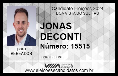 Candidato JONAS DECONTI 2024 - BOA VISTA DO SUL - Eleições