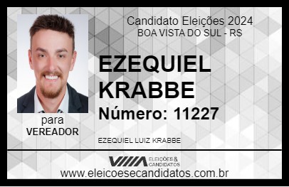 Candidato EZEQUIEL KRABBE 2024 - BOA VISTA DO SUL - Eleições