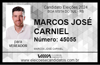 Candidato MARCOS JOSÉ CARNIEL 2024 - BOA VISTA DO SUL - Eleições