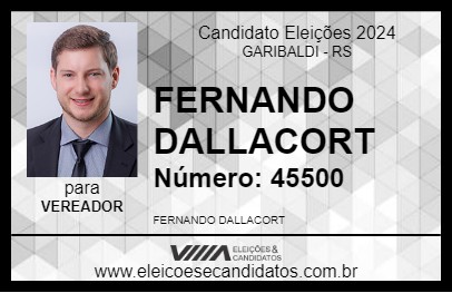 Candidato FERNANDO DALLACORT 2024 - GARIBALDI - Eleições