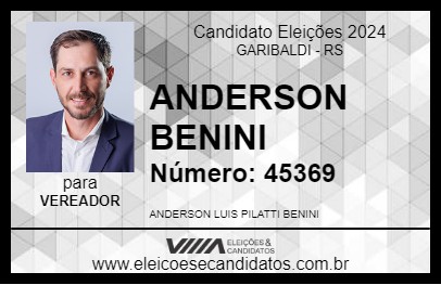 Candidato ANDERSON BENINI 2024 - GARIBALDI - Eleições