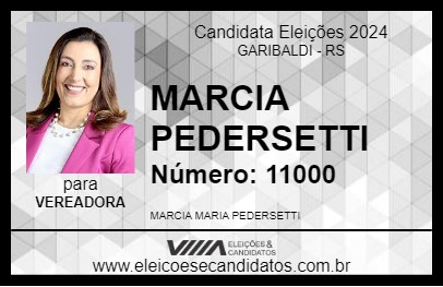 Candidato MARCIA PEDERSETTI 2024 - GARIBALDI - Eleições