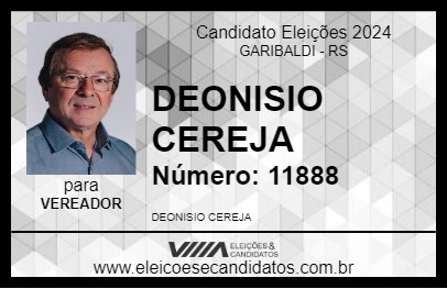 Candidato DEONISIO CEREJA 2024 - GARIBALDI - Eleições