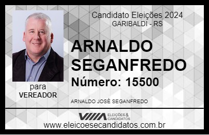 Candidato ARNALDO SEGANFREDO 2024 - GARIBALDI - Eleições