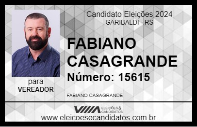 Candidato FABIANO CASAGRANDE 2024 - GARIBALDI - Eleições