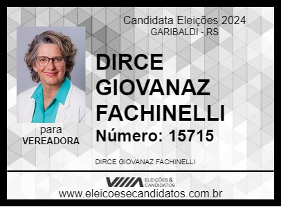 Candidato DIRCE GIOVANAZ FACHINELLI 2024 - GARIBALDI - Eleições