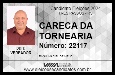 Candidato CARECA DA TORNEARIA 2024 - TRÊS PASSOS - Eleições