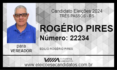 Candidato ROGÉRIO PIRES 2024 - TRÊS PASSOS - Eleições