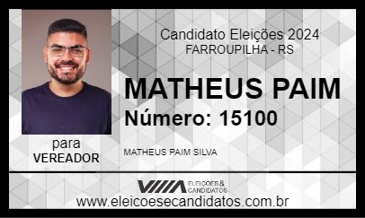 Candidato MATHEUS PAIM 2024 - FARROUPILHA - Eleições