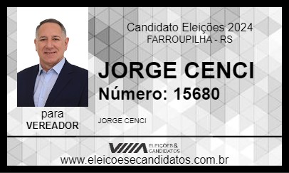 Candidato JORGE CENCI 2024 - FARROUPILHA - Eleições