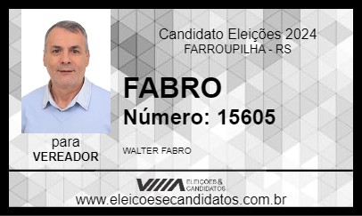 Candidato FABRO 2024 - FARROUPILHA - Eleições