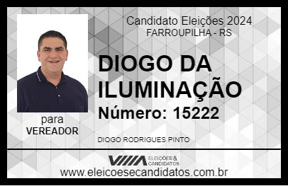 Candidato DIOGO DA ILUMINAÇÃO 2024 - FARROUPILHA - Eleições