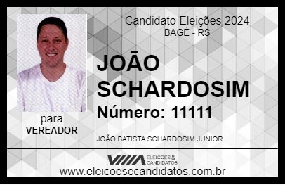 Candidato JOÃO SCHARDOSIM 2024 - BAGÉ - Eleições