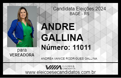 Candidato ANDREA GALLINA 2024 - BAGÉ - Eleições