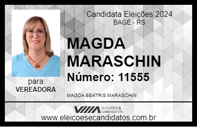 Candidato MAGDA MARASCHIN 2024 - BAGÉ - Eleições