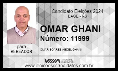 Candidato OMAR GHANI 2024 - BAGÉ - Eleições