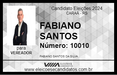 Candidato FABIANO SANTOS 2024 - CARAÁ - Eleições