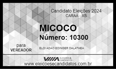 Candidato MICOCO 2024 - CARAÁ - Eleições