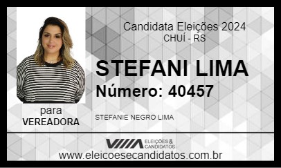 Candidato STEFANI LIMA 2024 - CHUÍ - Eleições