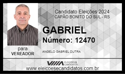 Candidato GABRIEL 2024 - CAPÃO BONITO DO SUL - Eleições