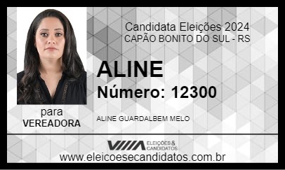 Candidato ALINE 2024 - CAPÃO BONITO DO SUL - Eleições