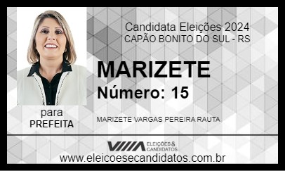 Candidato MARI 2024 - CAPÃO BONITO DO SUL - Eleições