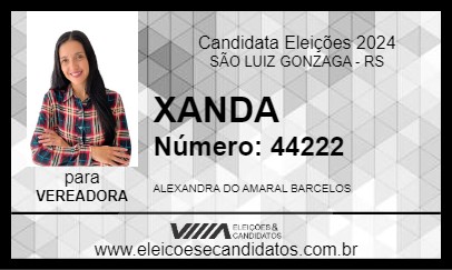 Candidato XANDA 2024 - SÃO LUIZ GONZAGA - Eleições