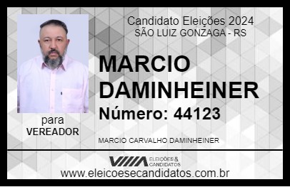 Candidato MARCIO DAMINHEINER 2024 - SÃO LUIZ GONZAGA - Eleições