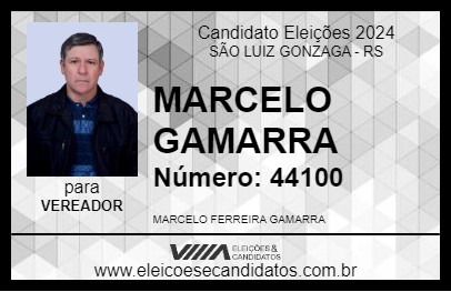 Candidato MARCELO GAMARRA 2024 - SÃO LUIZ GONZAGA - Eleições