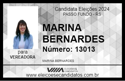 Candidato MARINA BERNARDES 2024 - PASSO FUNDO - Eleições