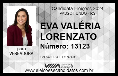 Candidato EVA VALÉRIA LORENZATO 2024 - PASSO FUNDO - Eleições