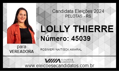 Candidato LOLLY THIERRE 2024 - PELOTAS - Eleições