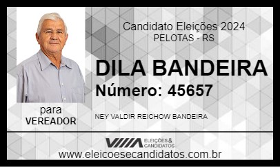 Candidato DILA BANDEIRA 2024 - PELOTAS - Eleições