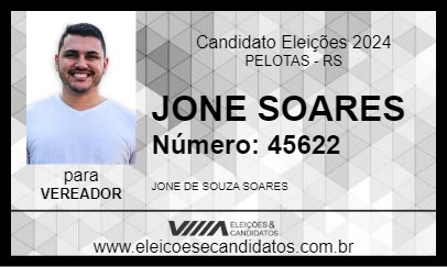 Candidato JONE SOARES 2024 - PELOTAS - Eleições