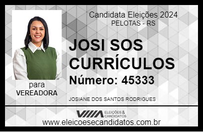 Candidato JOSI SOS CURRÍCULOS 2024 - PELOTAS - Eleições