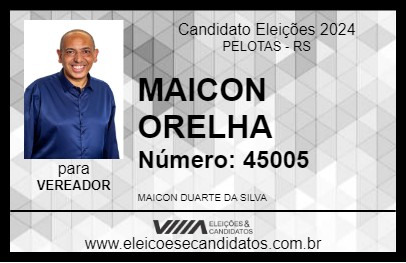 Candidato MAICON ORELHA 2024 - PELOTAS - Eleições