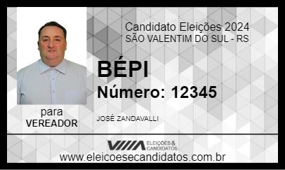 Candidato BÉPI 2024 - SÃO VALENTIM DO SUL - Eleições