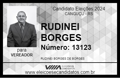 Candidato RUDINEI BORGES 2024 - CANGUÇU - Eleições